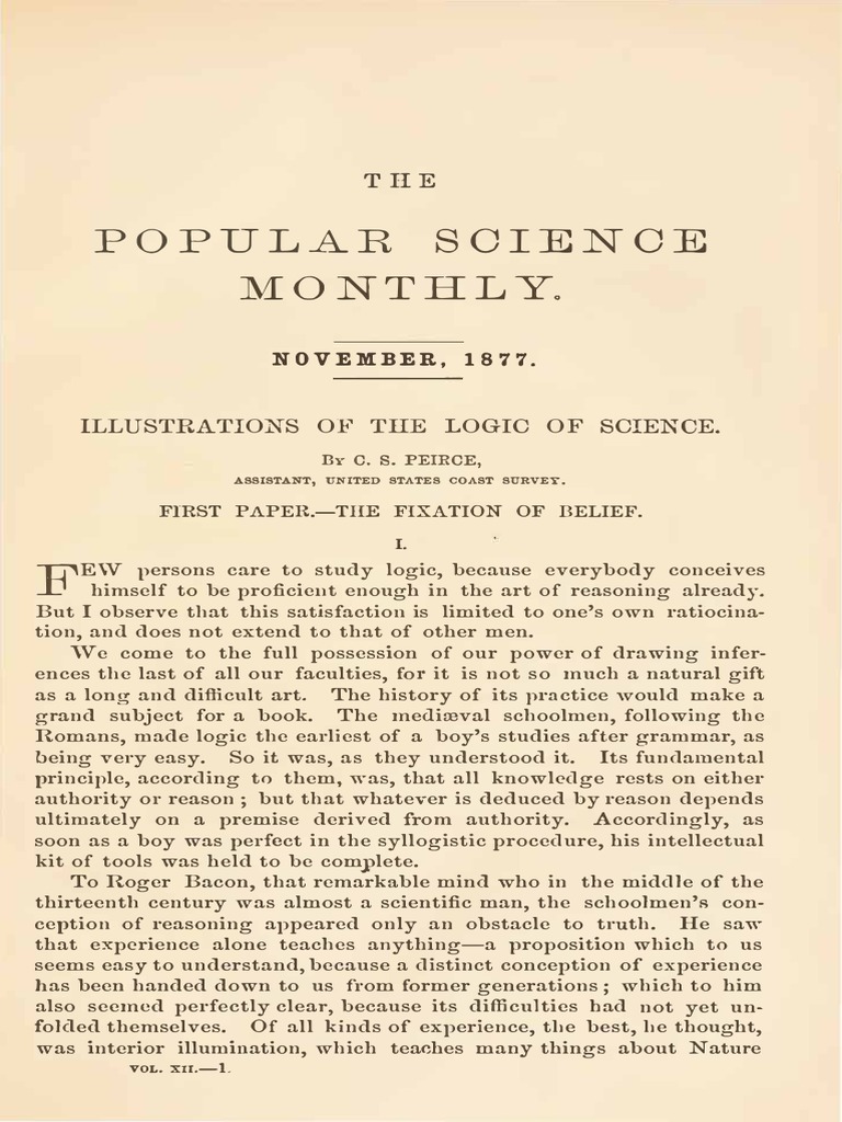 The Fixation of Belief PDF