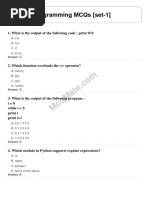 Python Programming Set 1