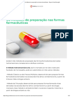 Os Métodos de Preparação Nas Formas Farmacêuticas - Blog Do Portal Educação