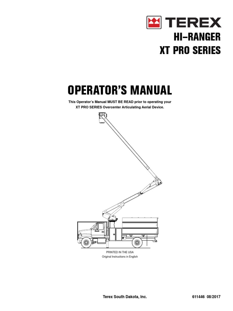 Terex XT PRO Series Operators Manual | PDF