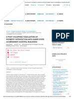 A POST OCCUPANCY EVALUATION OF PATIENTS SATISFACTION WITH NIGER STATE GOVERNMENT HOSPITAL BUILDINGS - Project Topics For Student