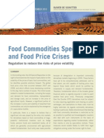 Food Commodities Speculation and Food Price Crises: Regulation To Reduce The Risks of Price Volatility