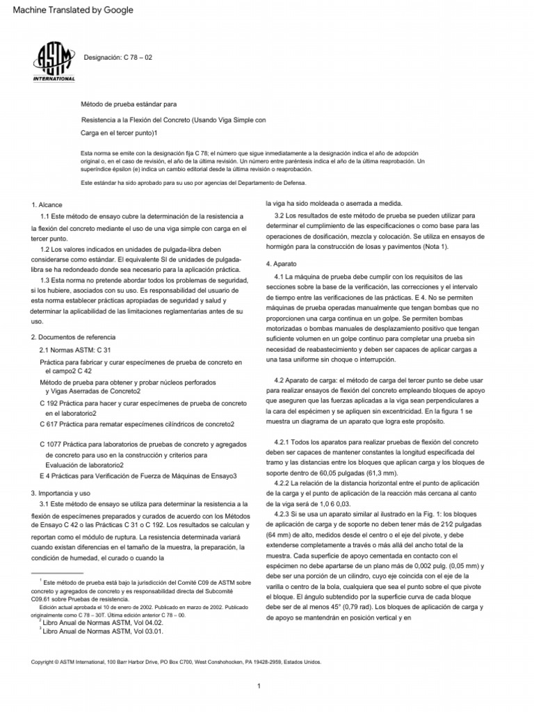ASTM C78 Espáñol | PDF