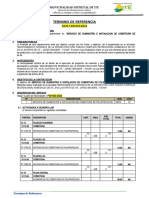 TDR Servicio de Suministro e Instalacion de Cobertura de Polipropileno