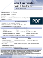 Curriculum Alberto J Rendon