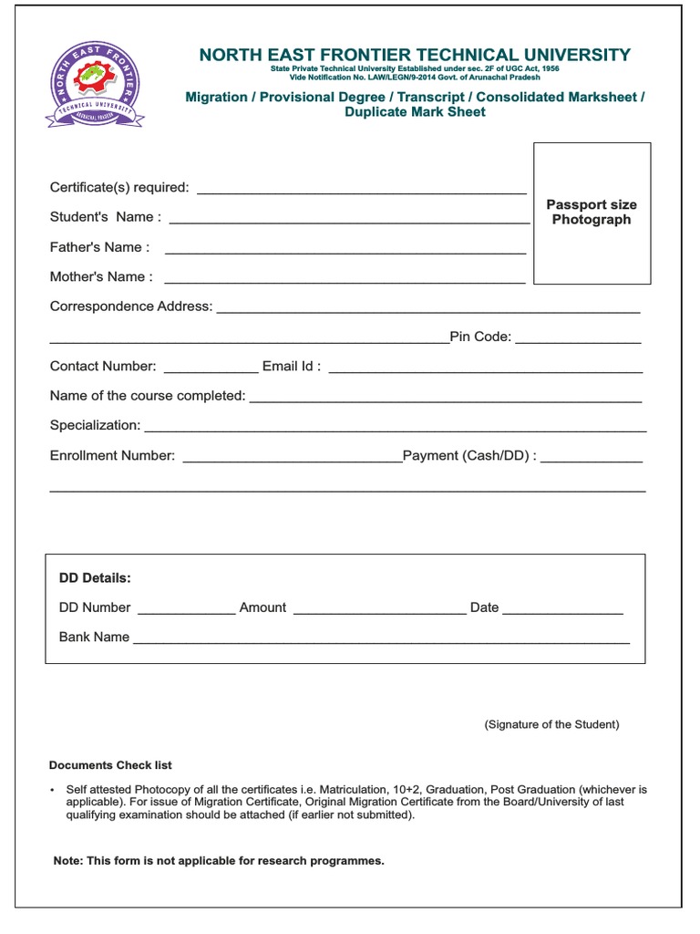 NEFTU Migration and Degree Certificate Guide | PDF | Finance & Money ...