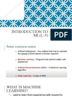 L-1 Introduction To ML
