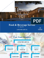 Department Introduction - Food and Beverage