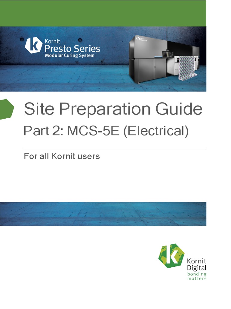 60-PREP-0005 Kornit Electrical Modular Curing System Site Preparation ...