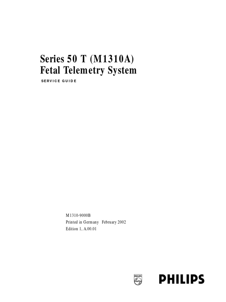 Philips 50T Fetal Telemetry System - Service Manual | PDF | Home & Garden