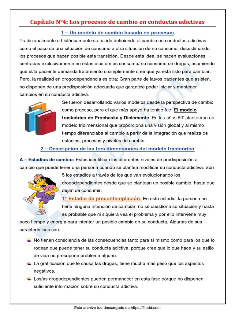 Procesos de Cambio en Adicciones | PDF | La dependencia de sustancias ...