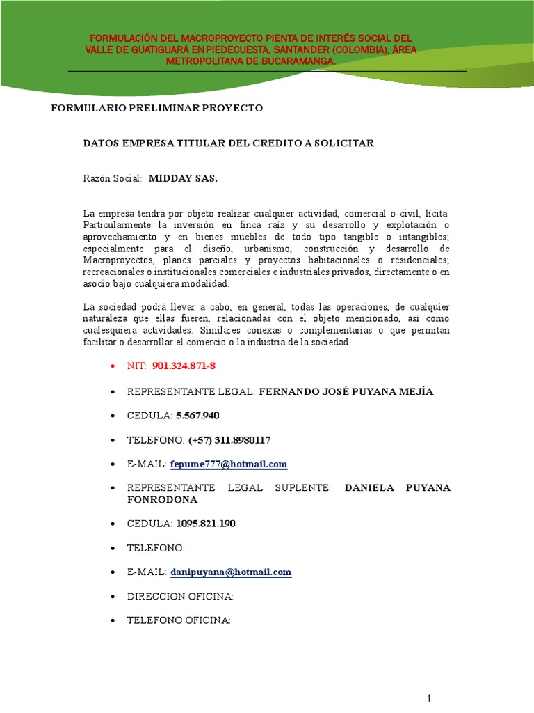 Macroproyecto Pienta en Piedecuesta | PDF | Economias