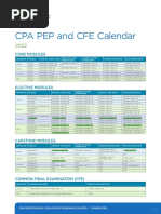 CPA PEP and CFE Schedule 2025-2026 | PDF