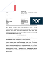 Dda Despido Injustificado- Nulidad Del Despido y Cobro de Prestaciones Domingo Pilco