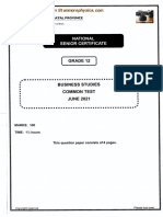 Business Studies Grade 12 JUne 2021 QP and Memo 1