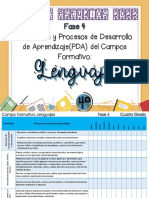 4° Contenidos y Procesos de Desarrollo de Aprendizaje Del Campo Formativo Lenguajes