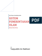 1.567) Sistem Pemerintahan Islam - An Nabhani