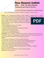Article Writing Workshop