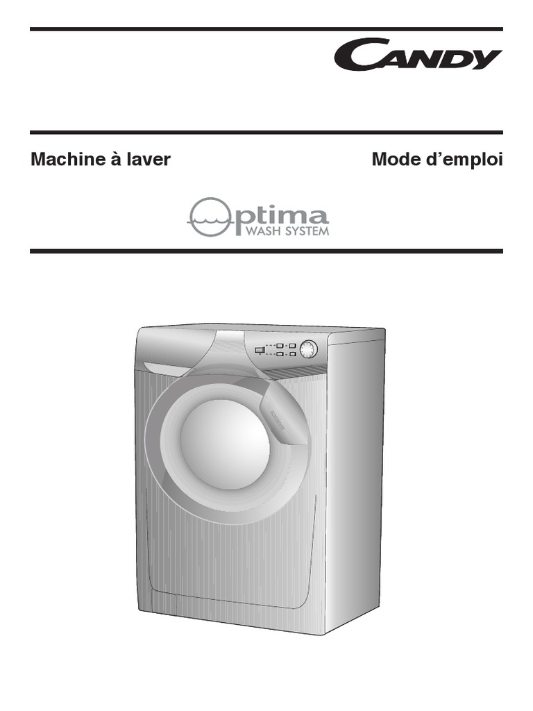 Mode d'emploi Machine à laver Candy | PDF | Machine à laver | Entretien ...