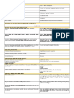 History Taking - Cheat Sheet