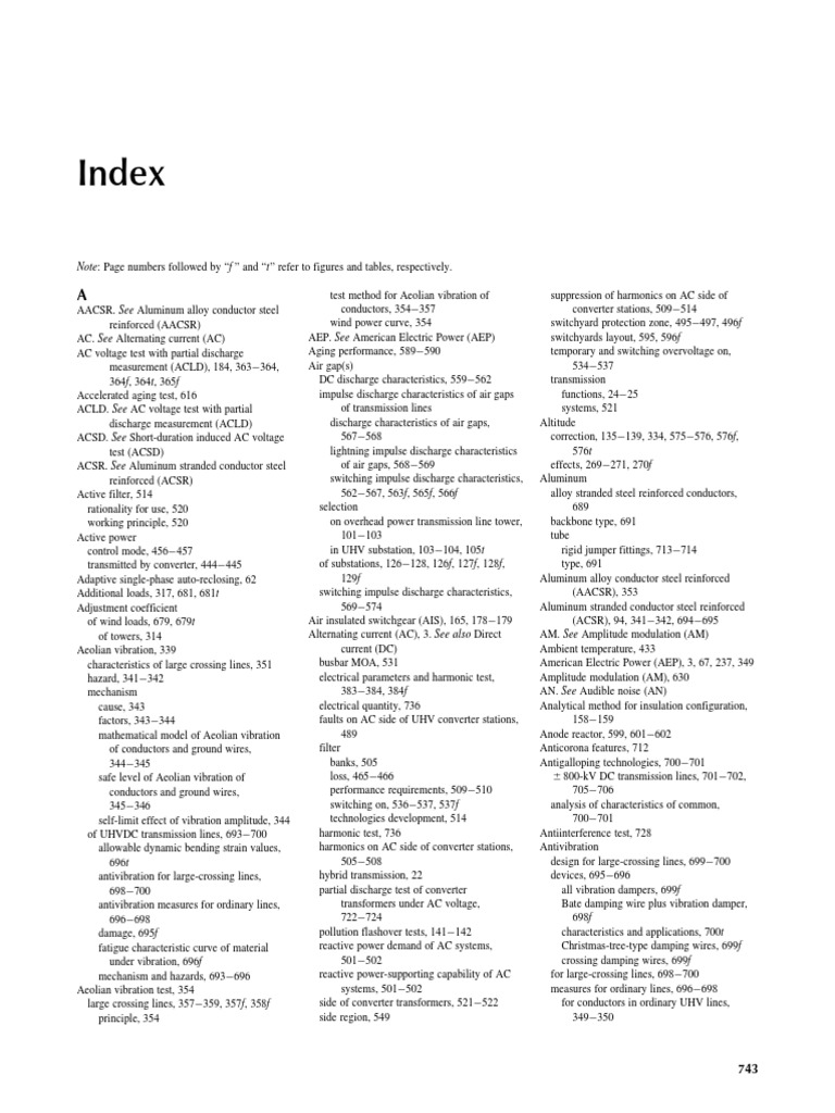 Comprehensive Index of UHV Transmission Systems | PDF | High Voltage ...