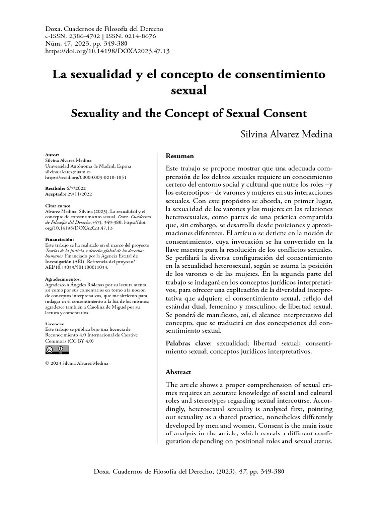 Consentimiento Sexual y Sexualidad Heterosexual | PDF | La sexualidad ...