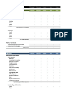 Annual Organization Budget With Cash Flow