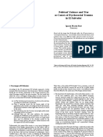 Political Violence and War As Causes of Psychosocial Trauma in El Salvador