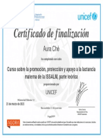 Curso Lactancia Materna - Constancia de Participación, Parte Teórica Del Curso