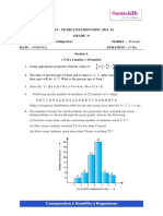 G 8-Half Yearly - Subjective Math