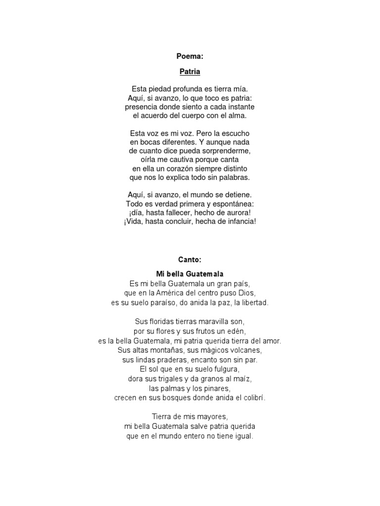 Poemas de La Patria | PDF