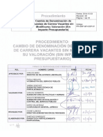 Procedimiento Cambio De-Denominación de Puestos de Carrera Sin Modificar Valoración Reformado Politica