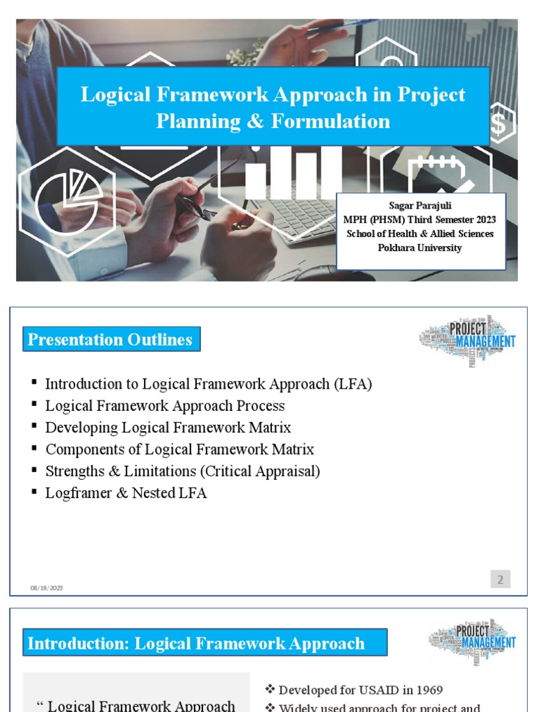 Logical Framework Approach in Project Planning & Formulation PDF Evaluation Risk Management