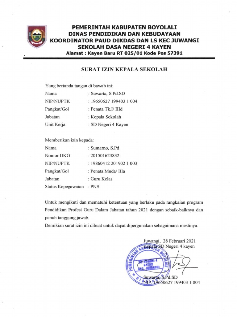 Surat Ijin KS | PDF