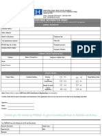 Customer Info Sheet - Sample