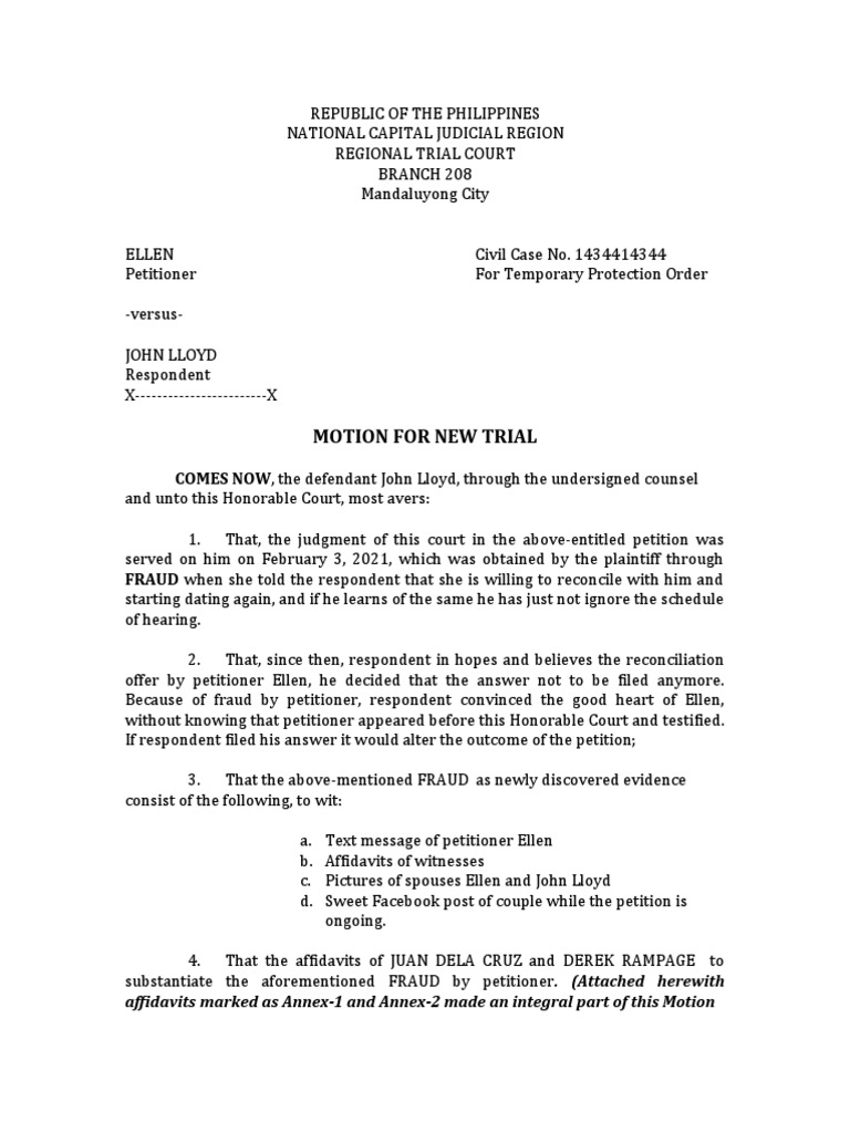 Motion for new trial 2 pdf lawsuit separation of powers