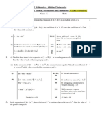 Binomial Theorem P and C Worksheet MARKING SCHEME