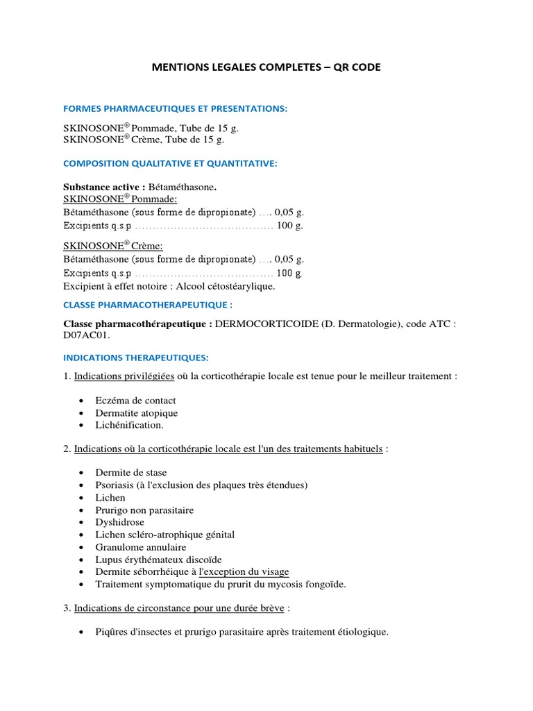 MLC Skinosone | PDF | Corticoïde | Glucocorticoïde