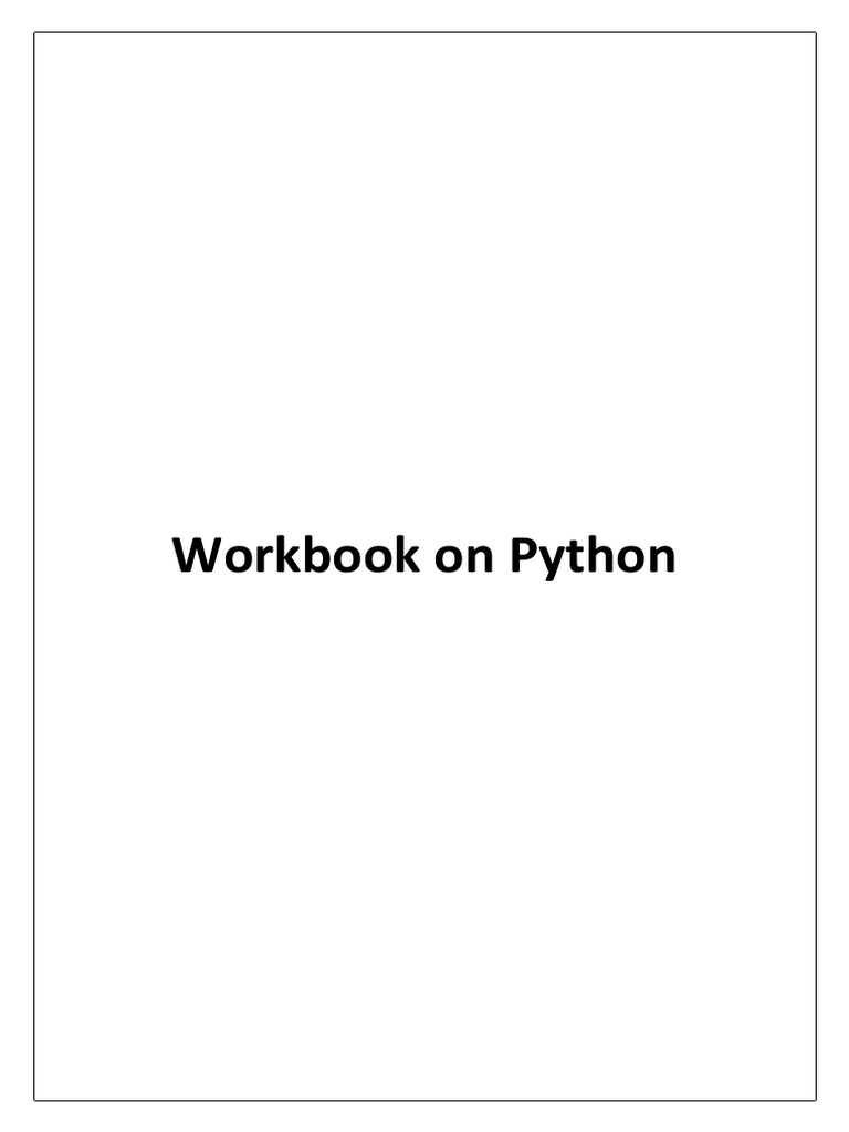 Python Workbook | PDF