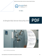 A Simple SQL Server Security Checklist ..