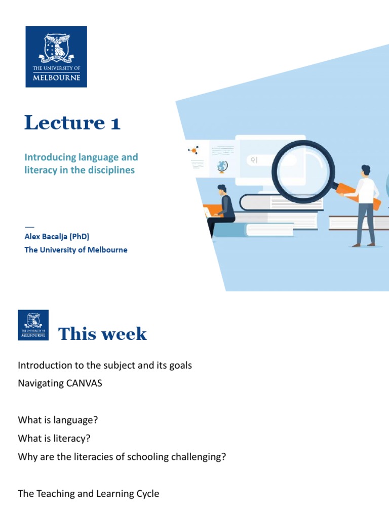 EDUC90906-Lecture 1 | PDF | Language Arts & Discipline