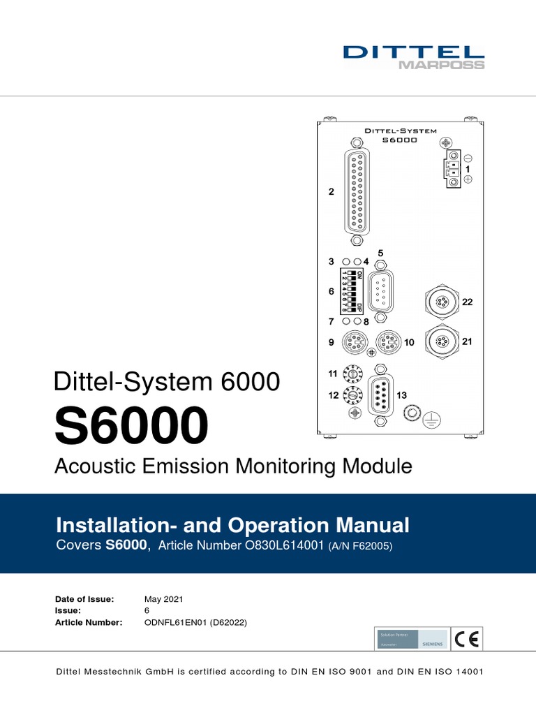 Dittel s6000 en Diitel | PDF | Grinding (Abrasive Cutting) | Automation