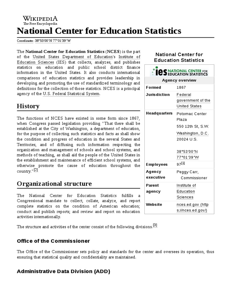 National Center For Education Statistics PDF SelfImprovement