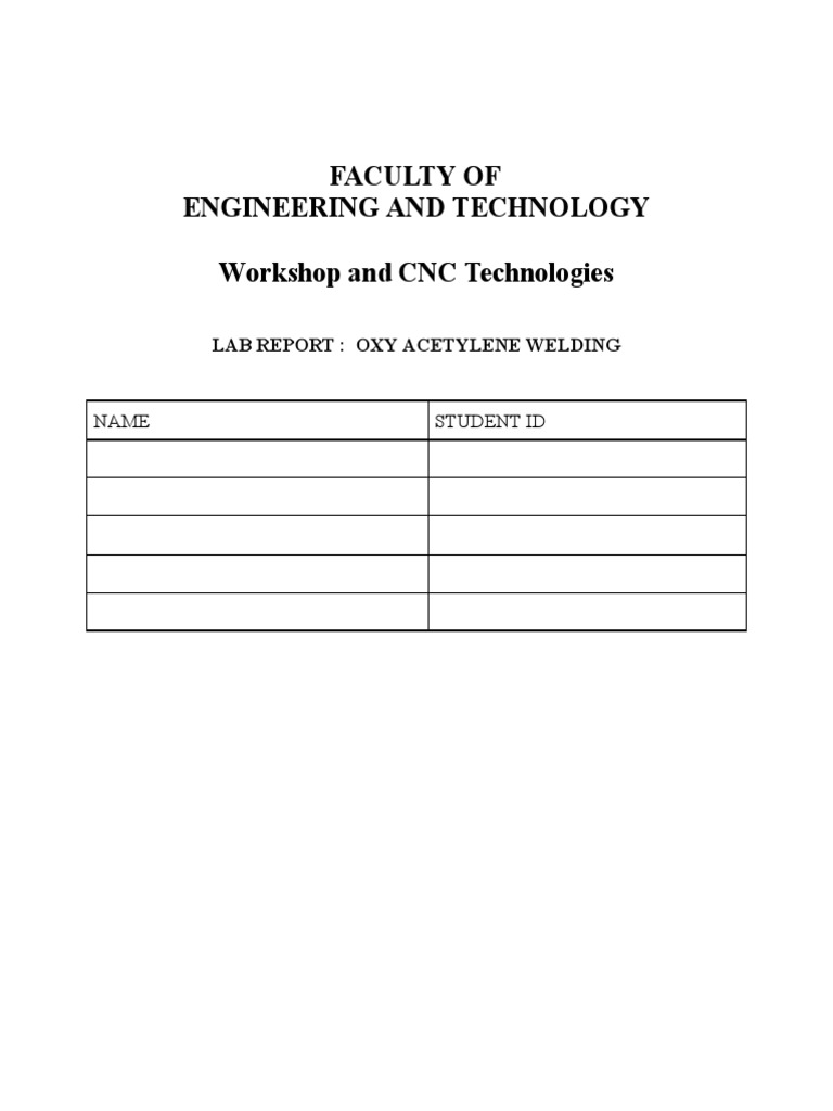Lab Report Gas Welding PDF