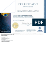 CERTIFICADO Administração de Finanças PRIME 40 HORAS LIVIANE