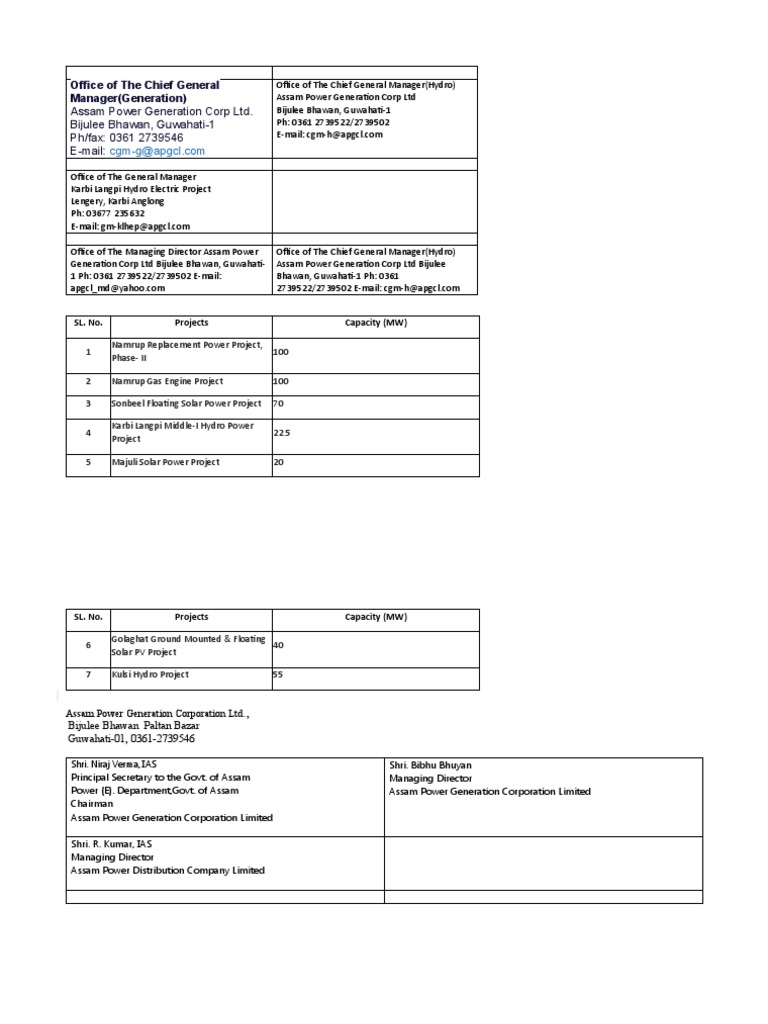 Assam Power Generation Corporation LTD PDF