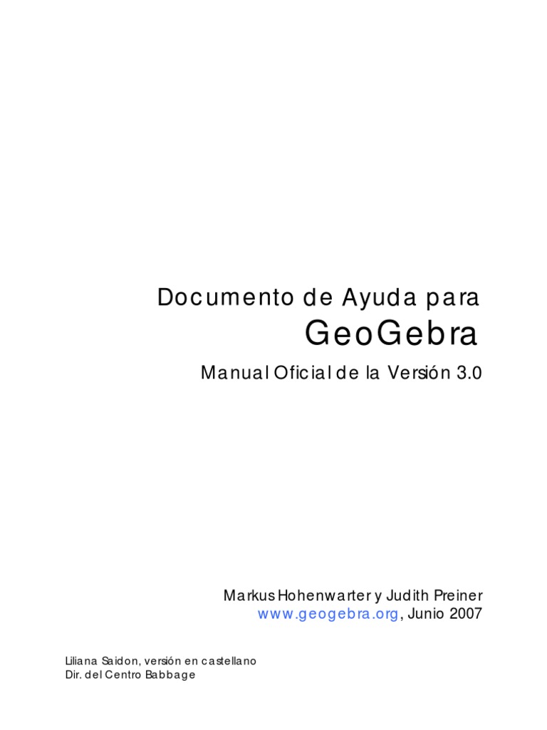 Manual de GeoGebra en Español | PDF | Point and Click | Circulo