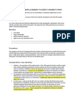 Total Knee Replacement - Informed Consent Form