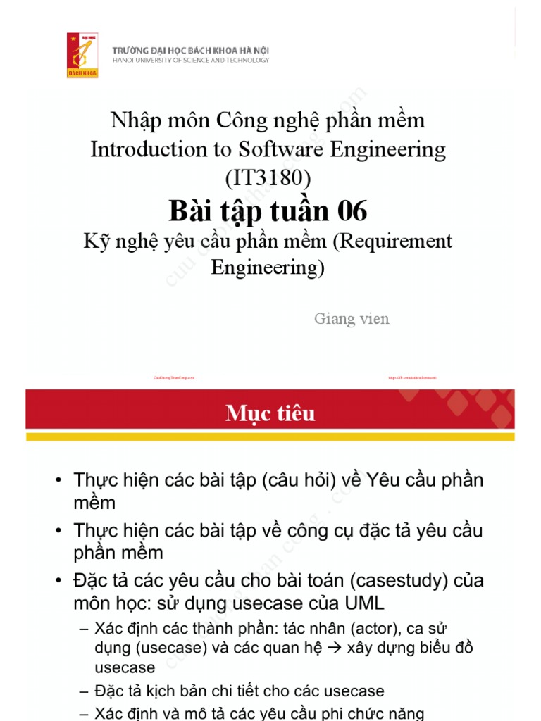 Nhap mon cong nghe phan mem nguyen nhat hai slide bai tap tuan 06