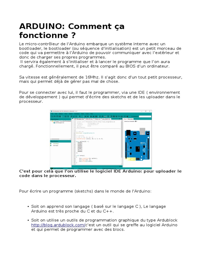 Fonctionnement de l'Arduino expliqué | PDF | Ordinateurs